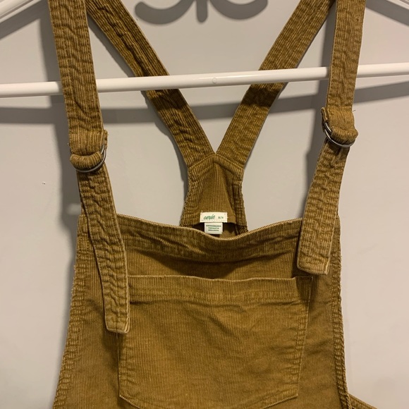 Aerie Corduroy Tan Overalls Size Medium - Picture 3 of 6